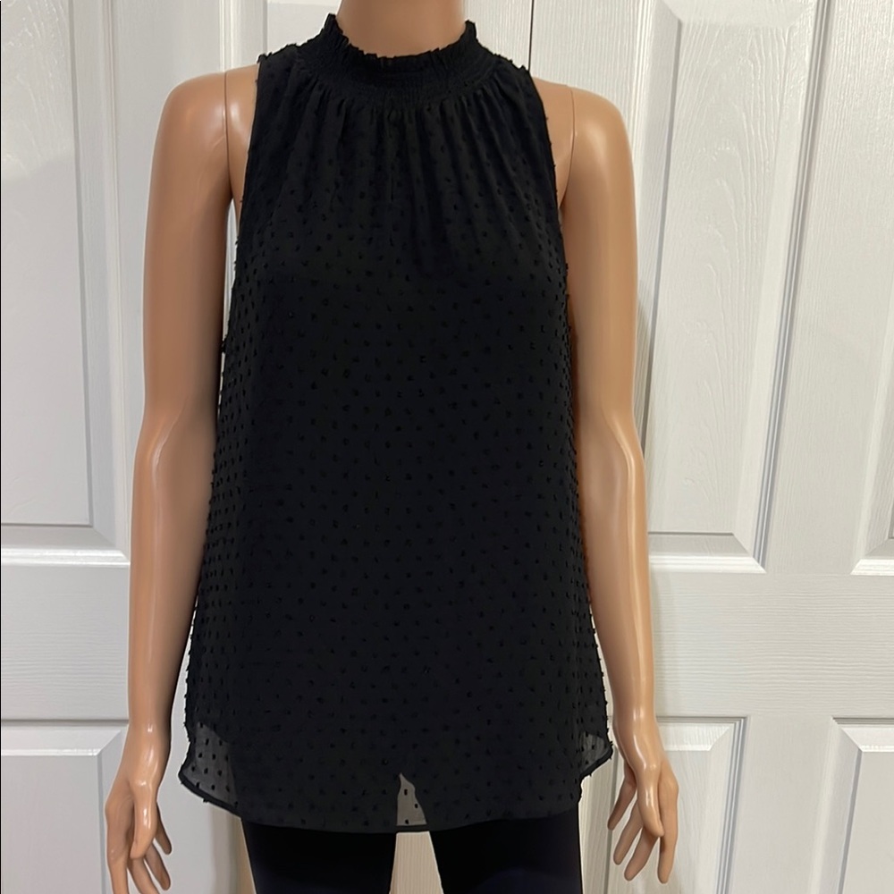 Daniel Rainn Black Pleated Blouse
